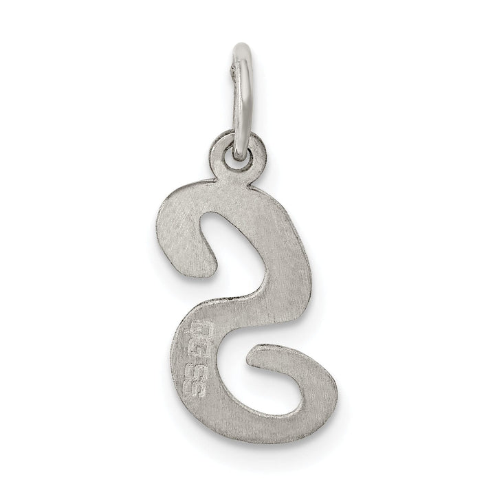 Sterling Silver Medium Script Initial S Charm