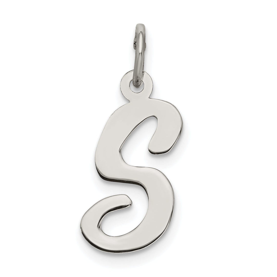 Sterling Silver Medium Script Initial S Charm