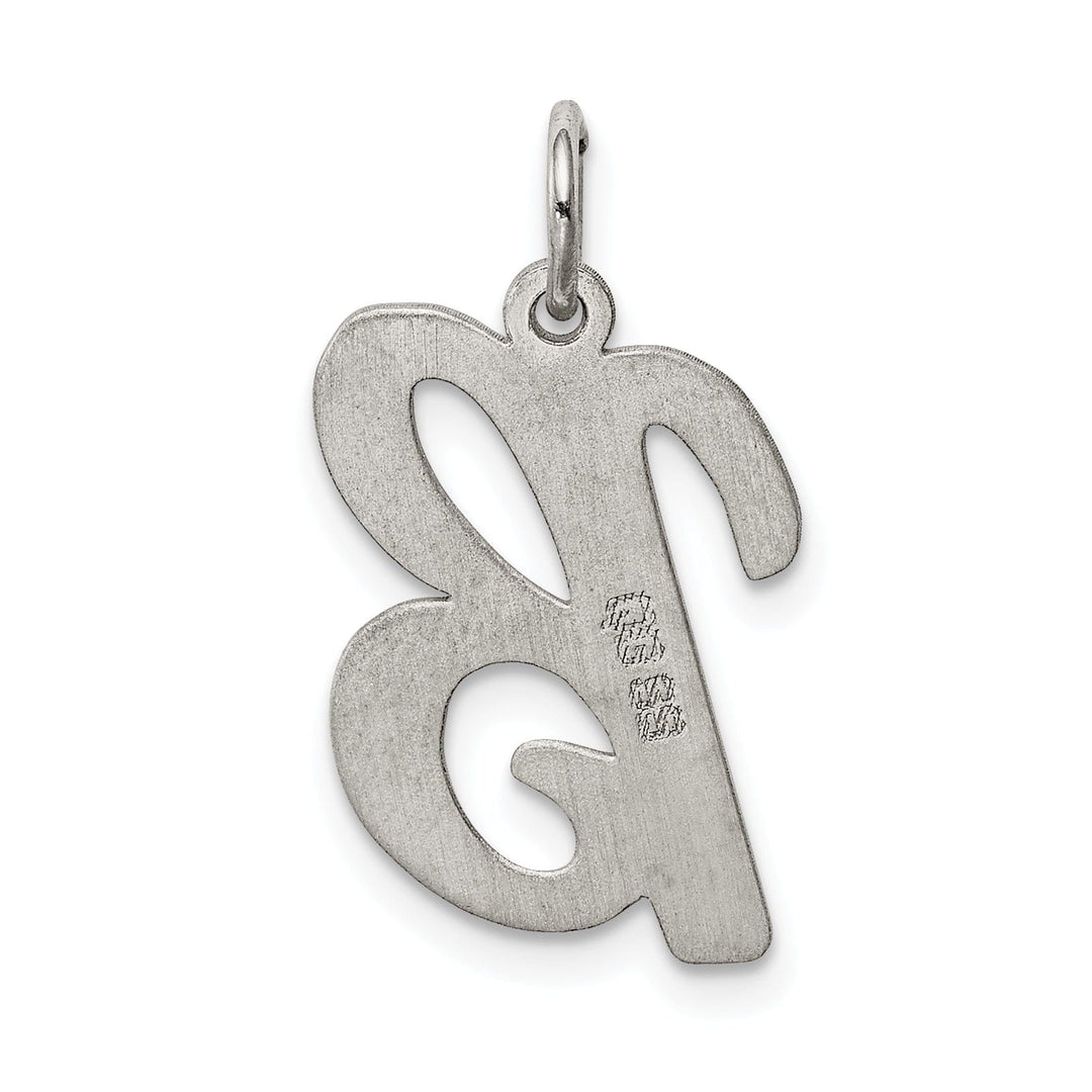 Sterling Silver Large Script Initial B Charm