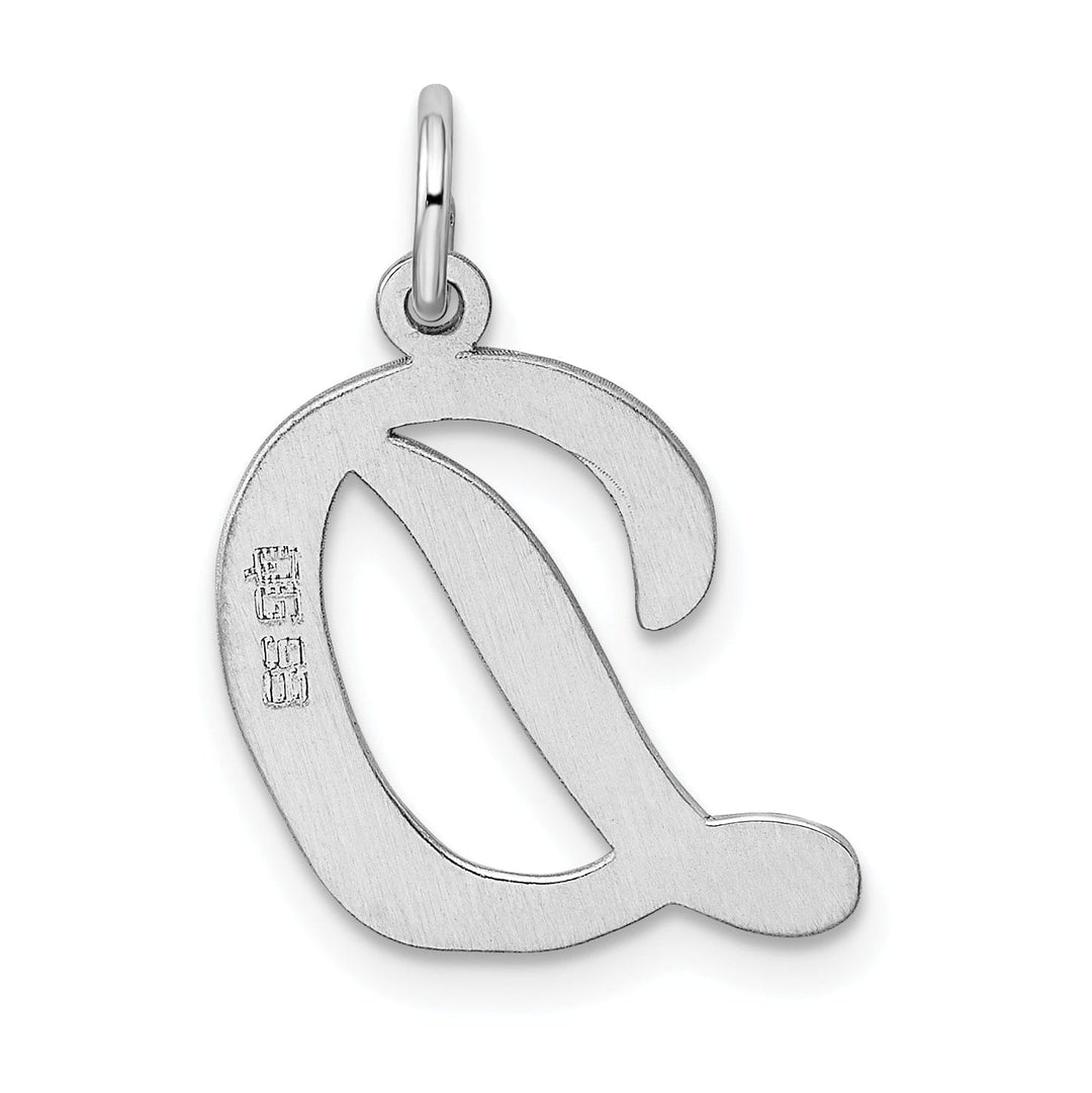 Sterling Silver Large Script Initial D Charm