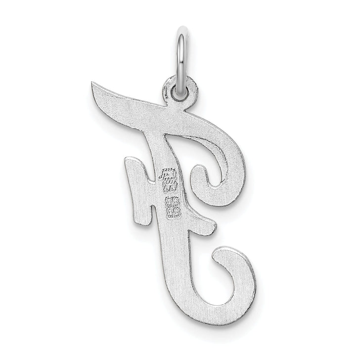 Sterling Silver Large Script Initial F Charm