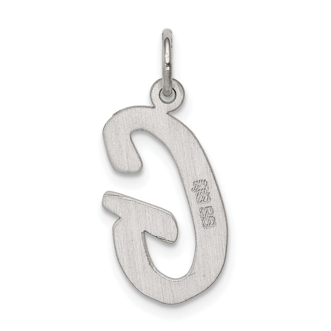 Sterling Silver Large Script Initial G Charm