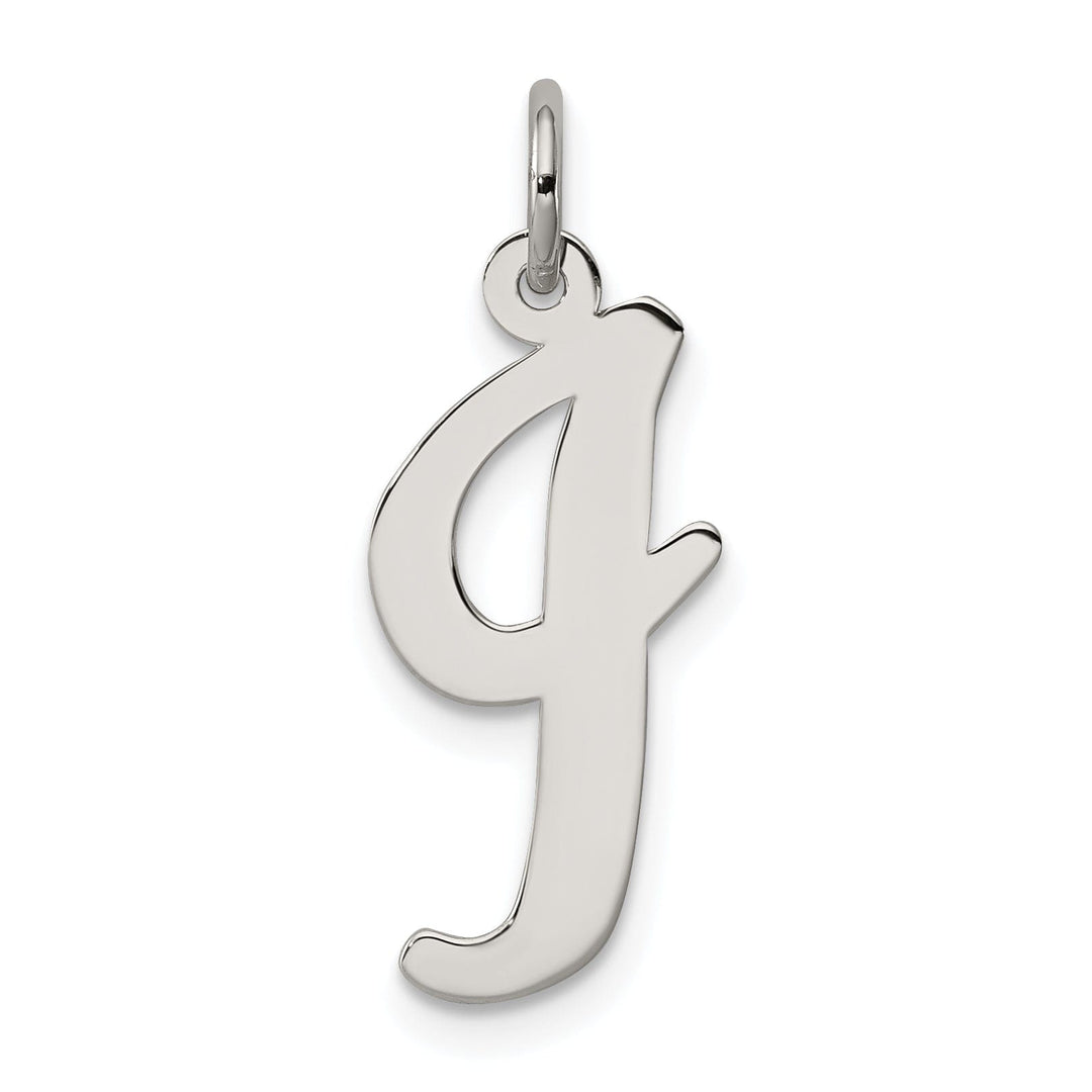 Sterling Silver Large Script Initial I Charm