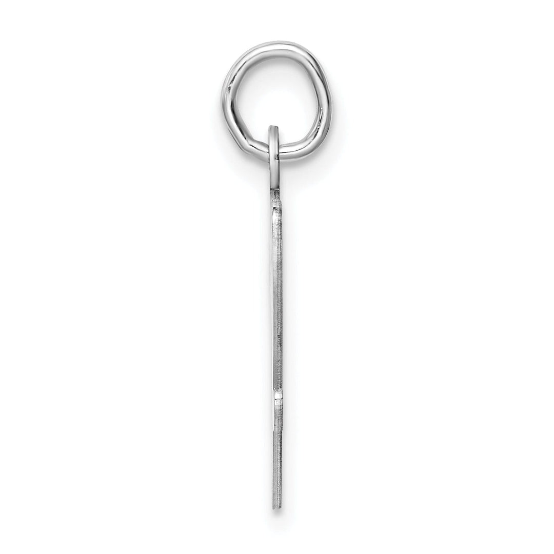 Sterling Silver Large Script Initial V Charm