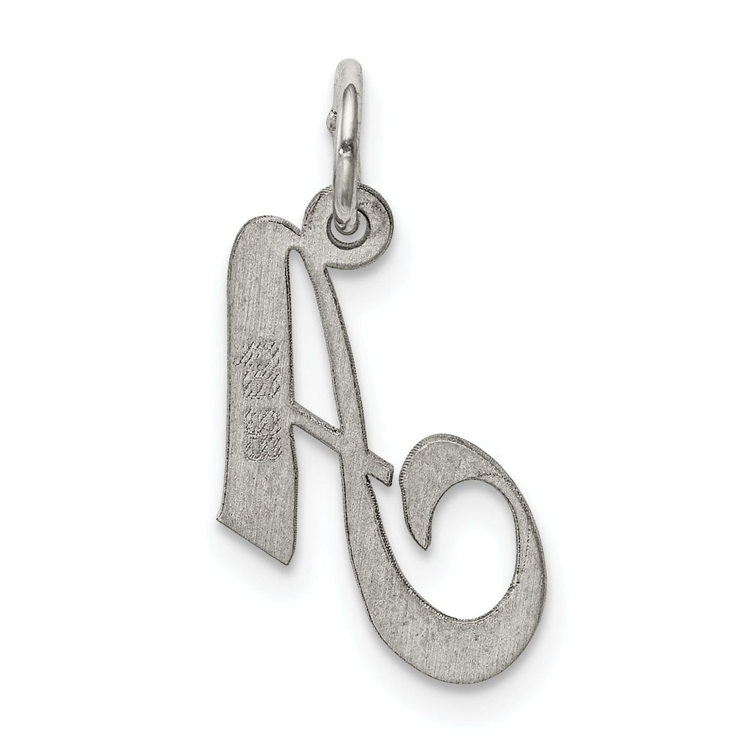 Sterling Silver Small Fancy Script Initial A Charm