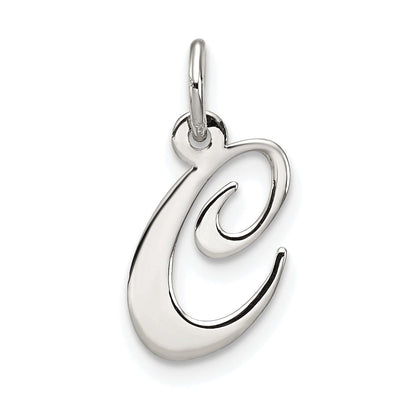 Silver Small Fancy Script Initial C Charm at $ 7.31 only from Jewelryshopping.com