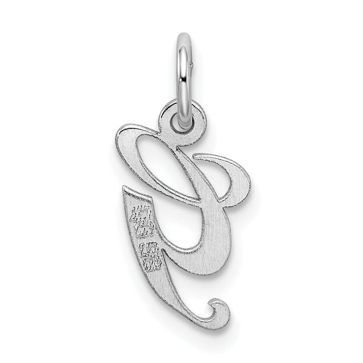 Silver Small Fancy Script Initial G Charm