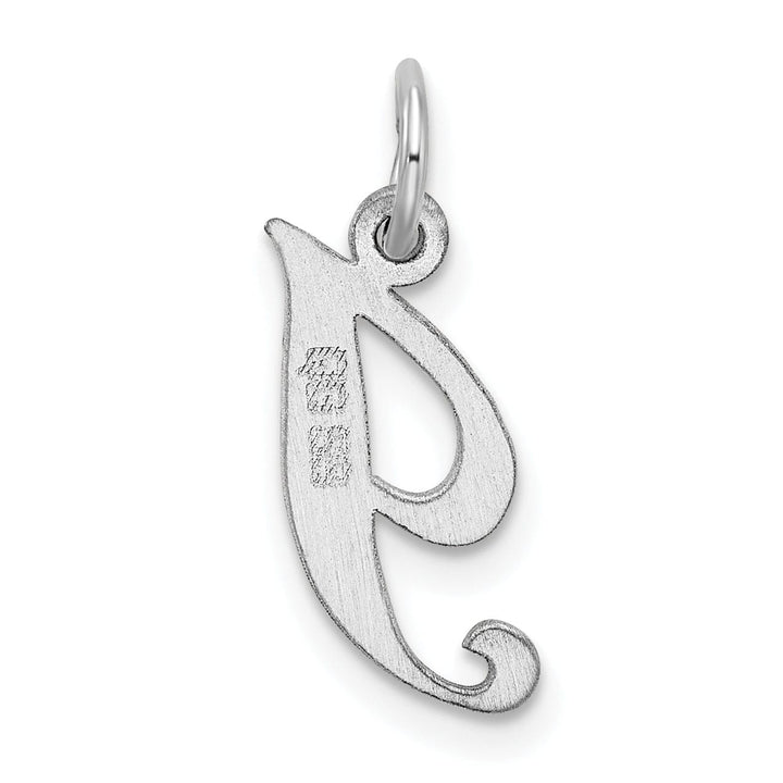 Silver Small Fancy Script Initial I Charm
