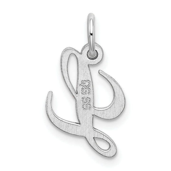 Silver Small Fancy Script Initial L Charm