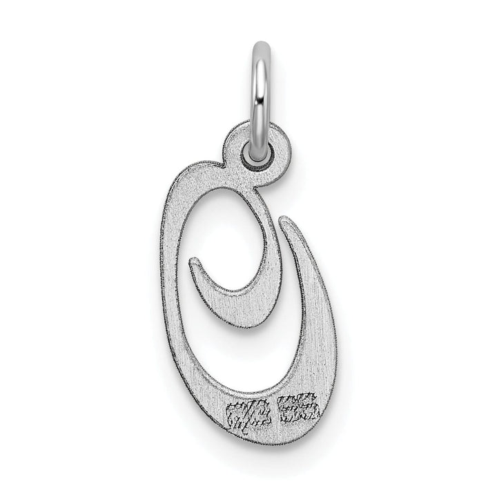 Silver Small Fancy Script Initial O Charm