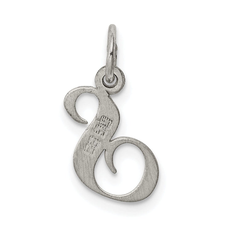 Silver Small Fancy Script Initial S Charm