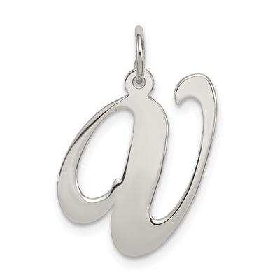 Silver Small Fancy Script Initial V Charm at $ 7.35 only from Jewelryshopping.com