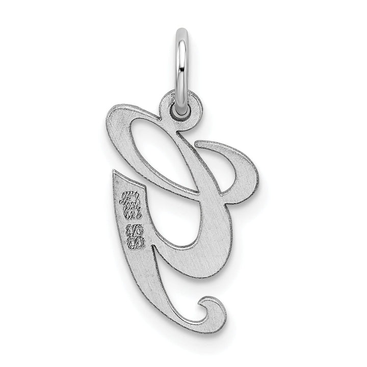 Silver Medium Fancy Script Initial G Charm