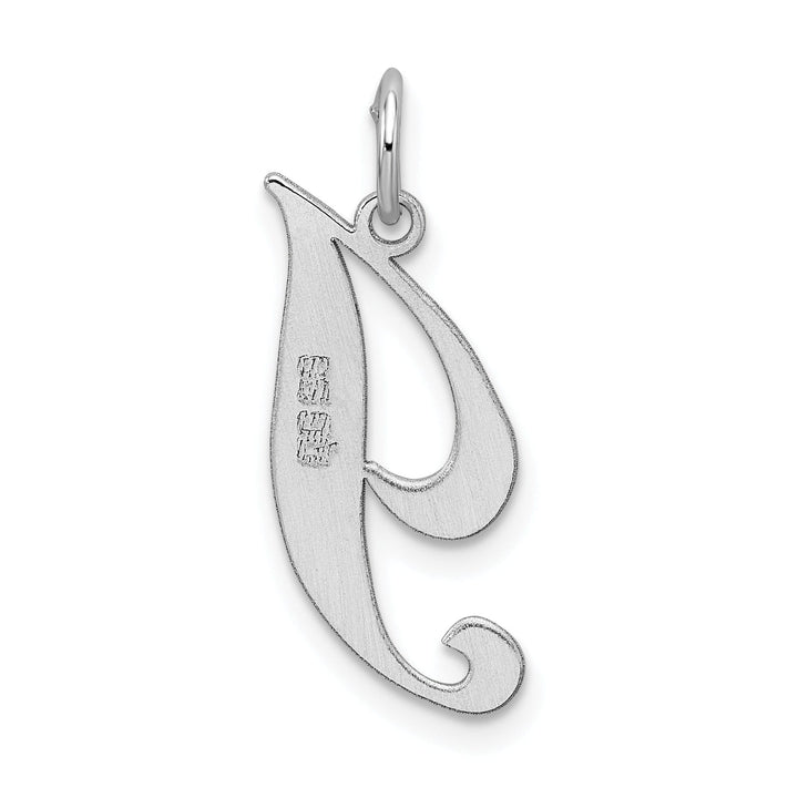 Silver Medium Fancy Script Initial I Charm