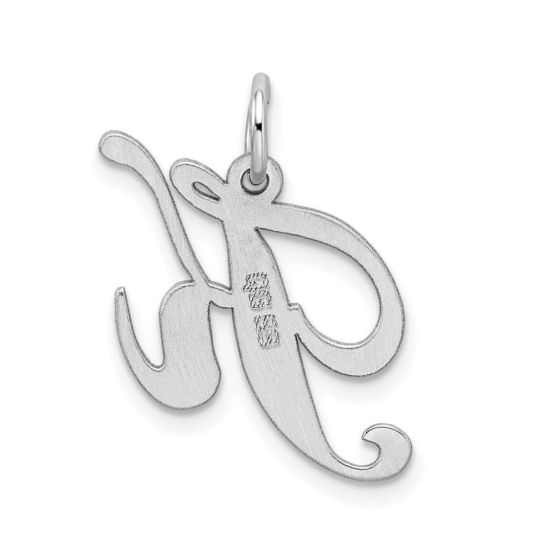 Silver Medium Fancy Script Initial K Charm