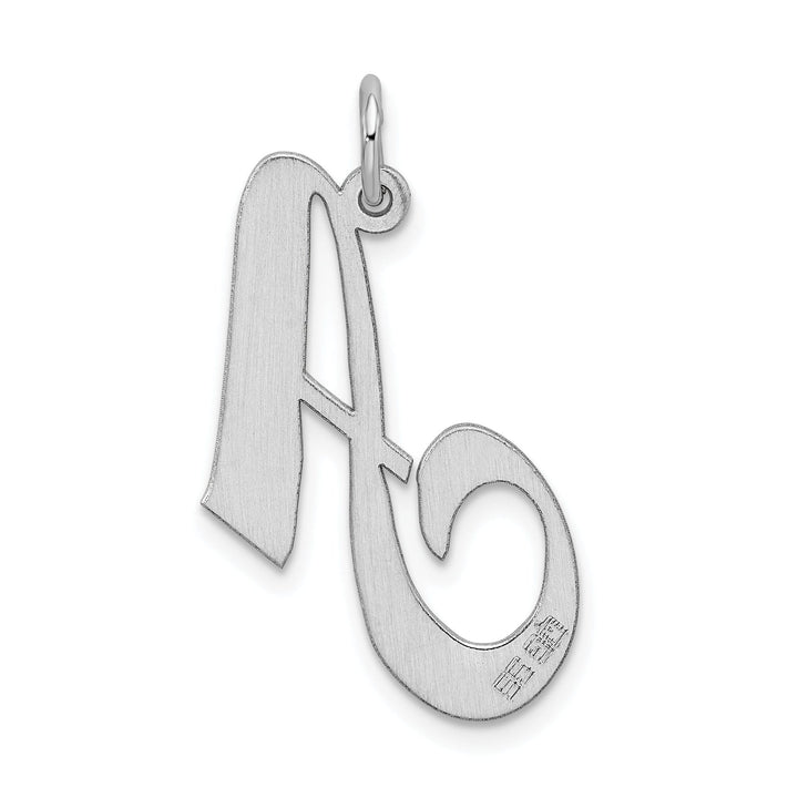 Silver Large Fancy Script Initial A Charm