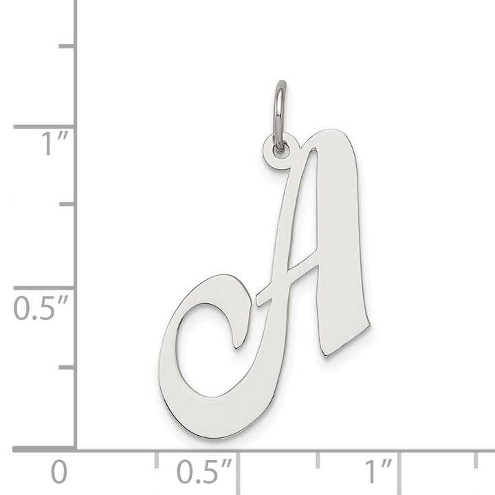 Silver Large Fancy Script Initial A Charm