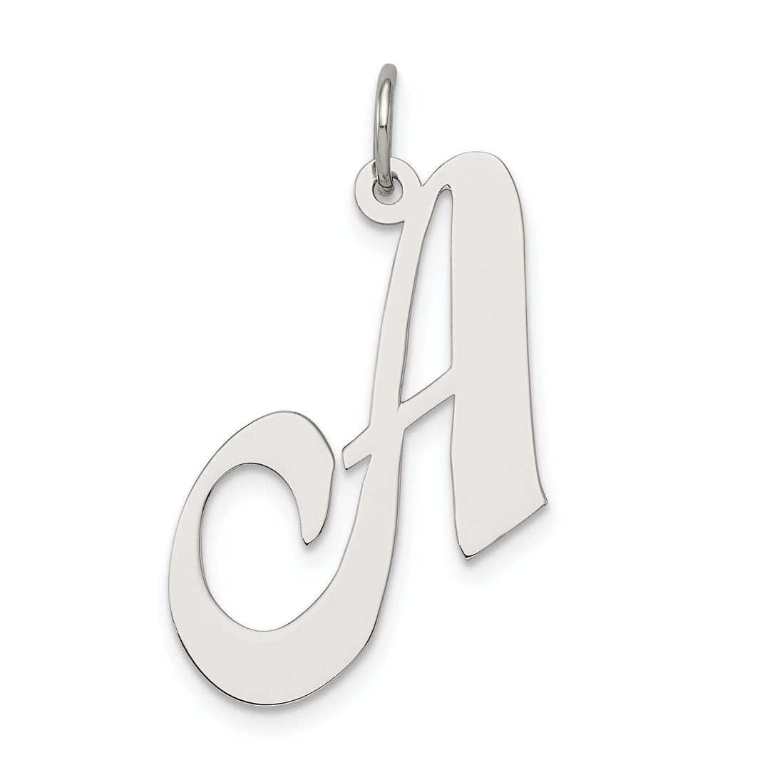 Silver Large Fancy Script Initial A Charm