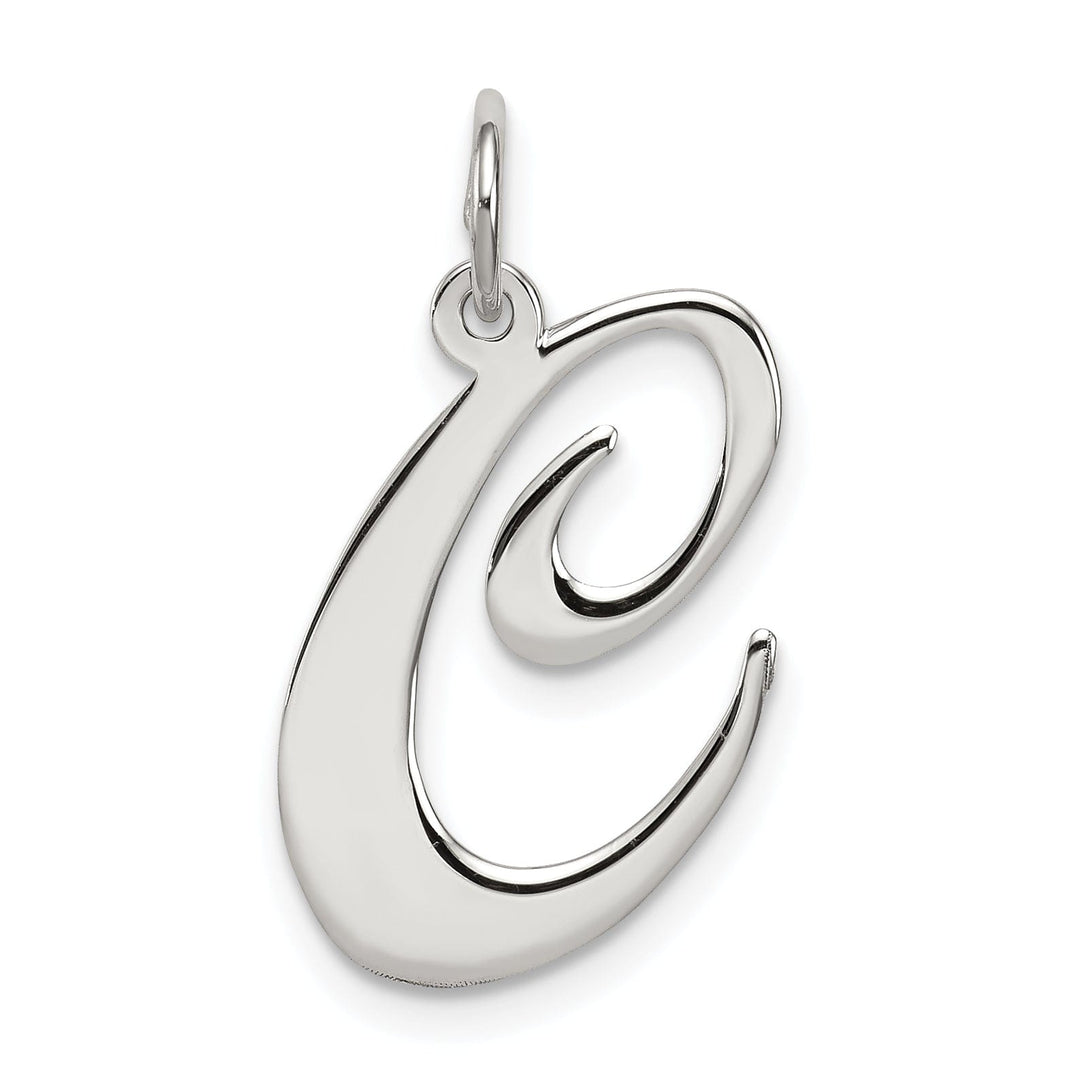 Silver Large Fancy Script Initial C Charm