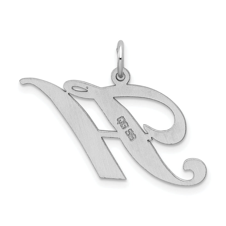 Silver Large Fancy Script Initial H Charm