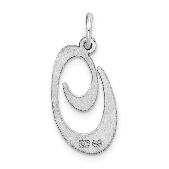 Silver Large Fancy Script Initial O Charm