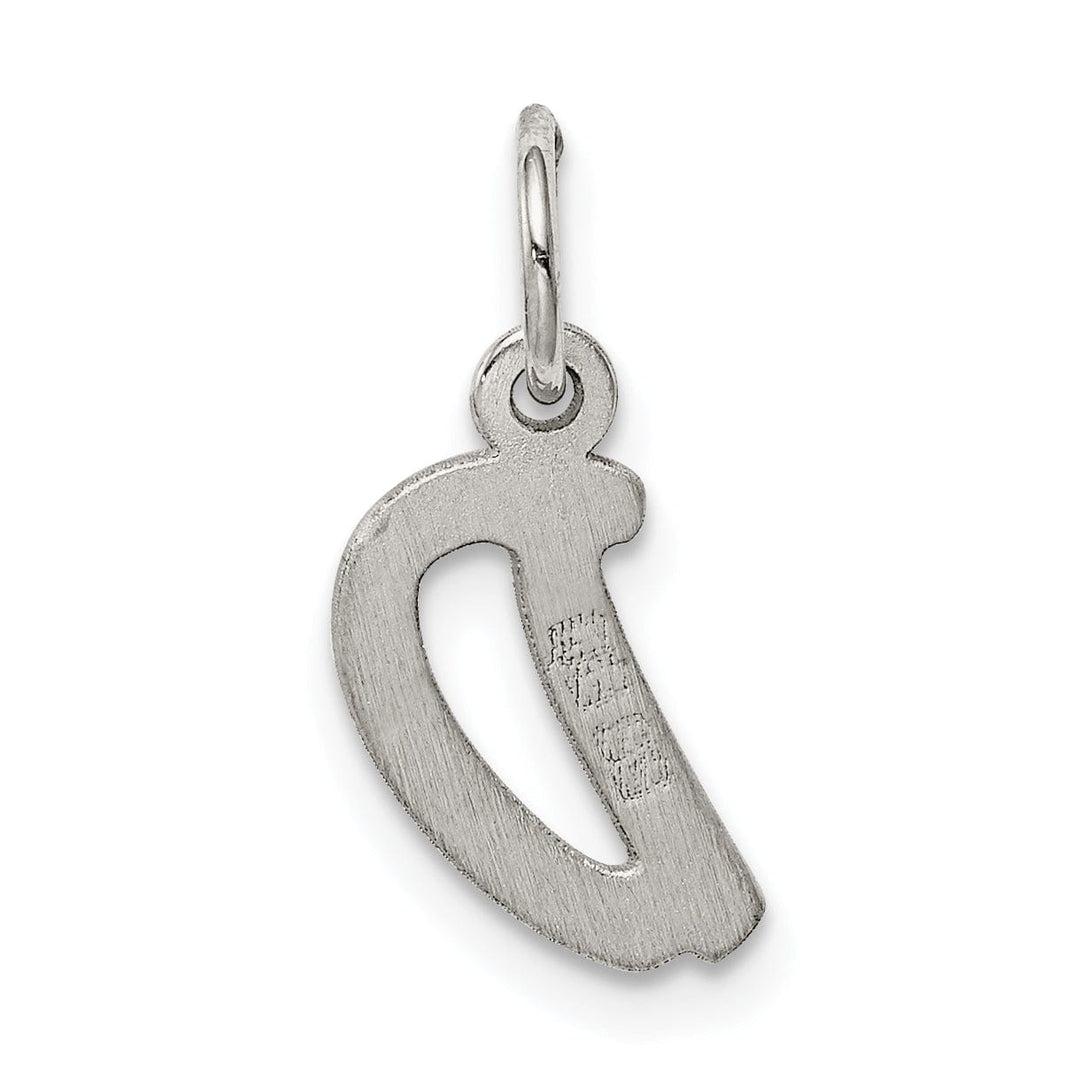 Sterling Silver Small Initial D Charm