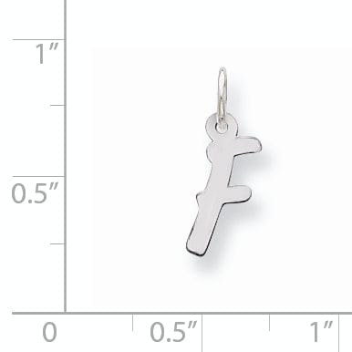 Sterling Silver Small Initial F Charm