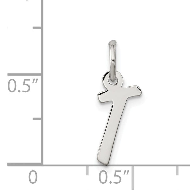 Sterling Silver Small Initial T Charm