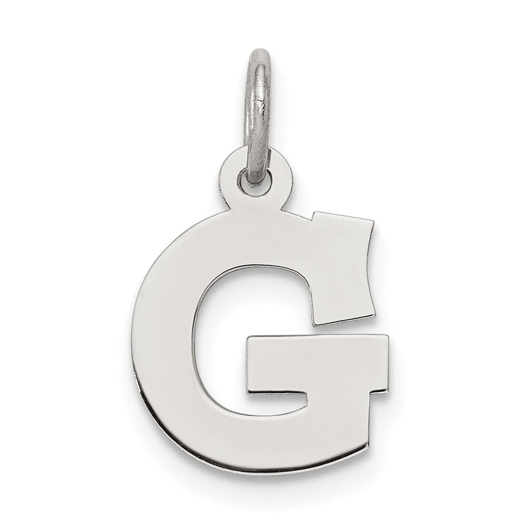 Sterling Silver Small Block Initial G Charm