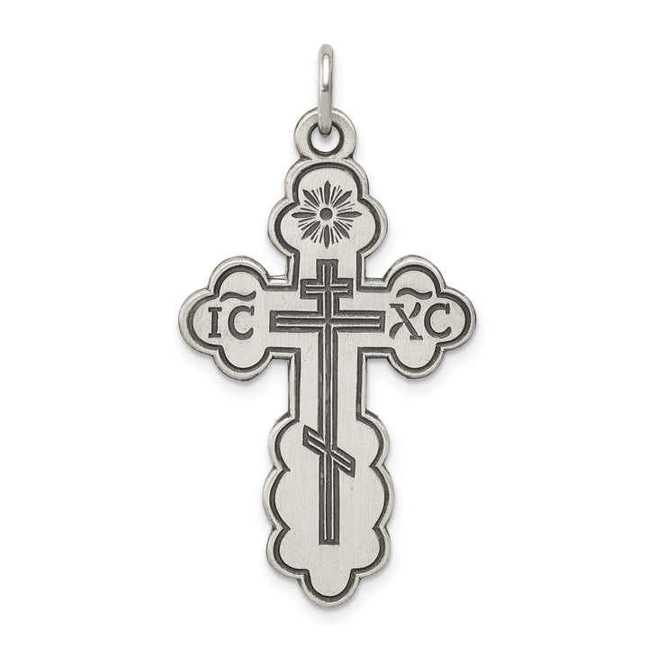 Sterling Silver Eastern Orthodox Cross Pendant