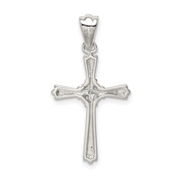 Sterling Silver Fleur De Lis Cross Pendant