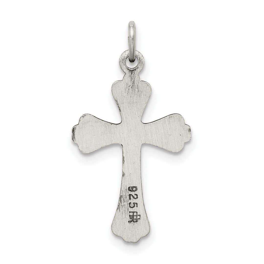 Solid Sterling Silver Antiqued Cross Pendant