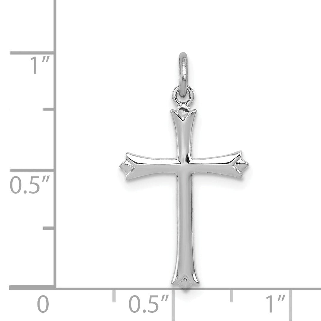 Sterling Silver Fleur De Lis Cross Pendant