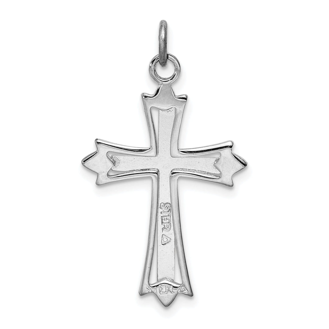 Sterling Silver Fleur De Lis Cross Pendant