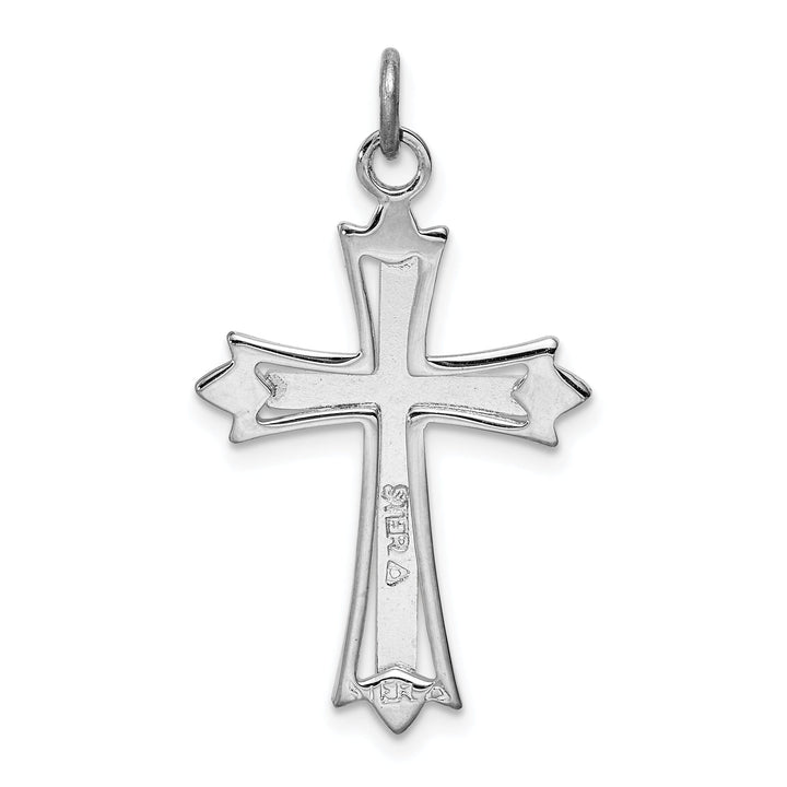 Sterling Silver Fleur De Lis Cross Pendant