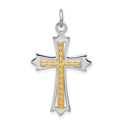Sterling Silver Fleur De Lis Cross Pendant at $ 29.48 only from Jewelryshopping.com