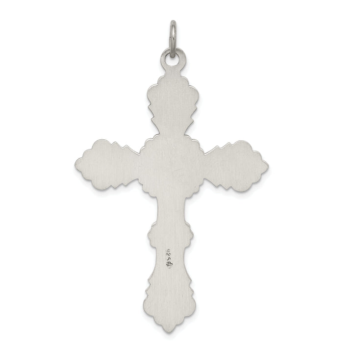 Solid Sterling Silver Antiqued Cross Pendant