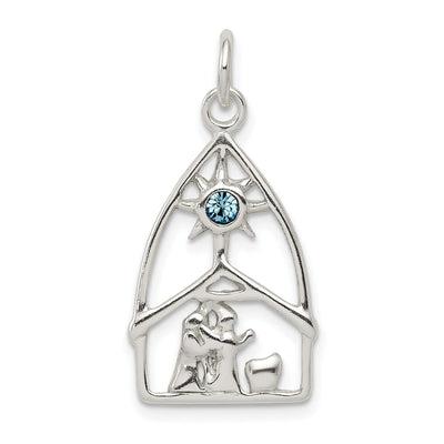 Sterling Silver Swarovski Crystal Nativity Charm at $ 16.84 only from Jewelryshopping.com
