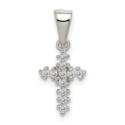 Sterling Silver Cubic Zirconia Cross Pendant at $ 10.37 only from Jewelryshopping.com