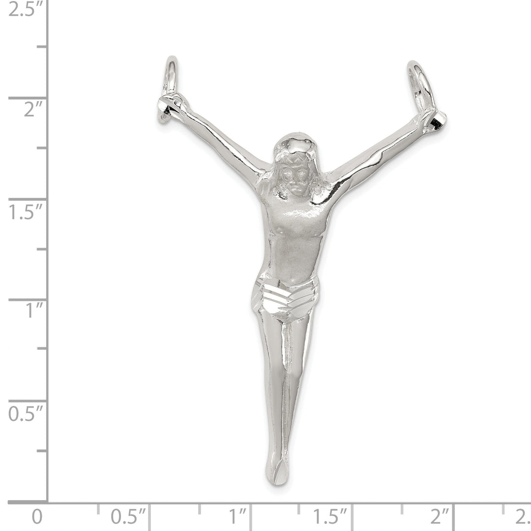 Silver Crucified Christ Slide Pendant
