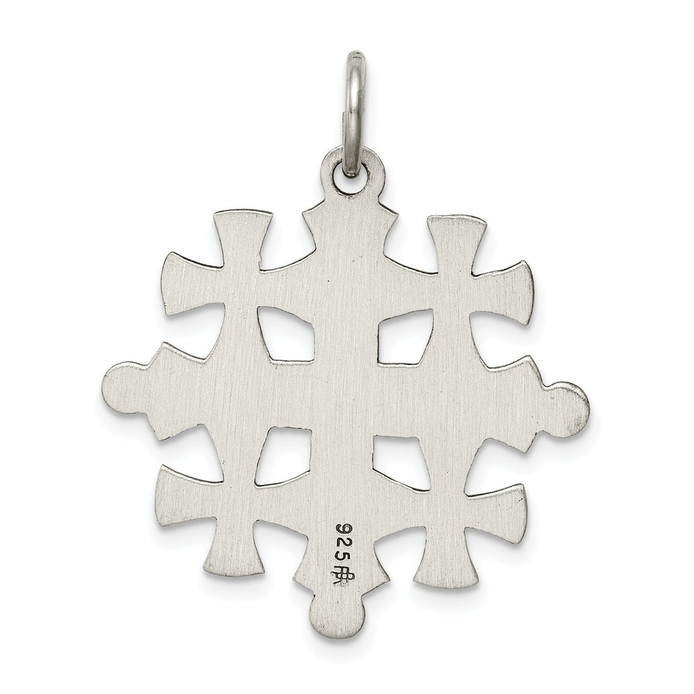 Solid Sterling Silver Jerusalem Cross Pendant