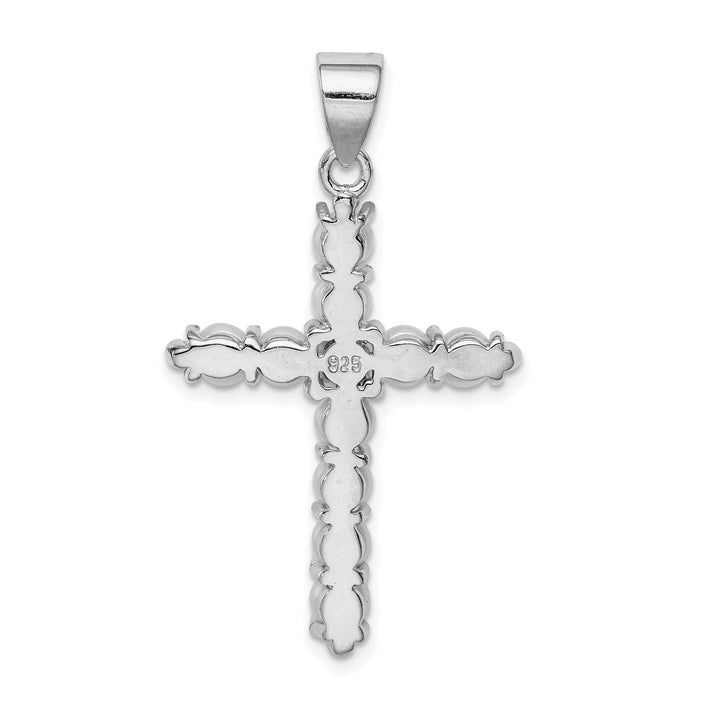 Silver Freash Water Culture Pearl Cross Pendant