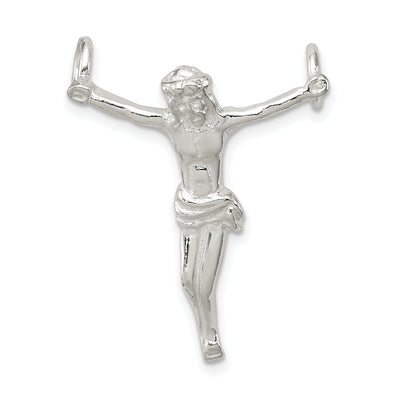 Silver Corpus Crucified Christ Pendant