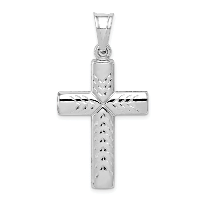 Silver Polished Finish Latin Crucifix Pendant