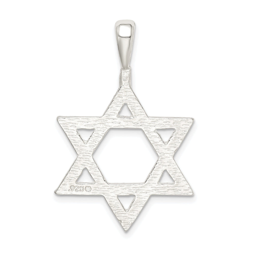 Sterling Silver Star of David Charm Pendant