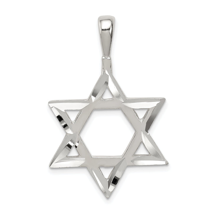 Sterling Silver Star of David Charm Pendant