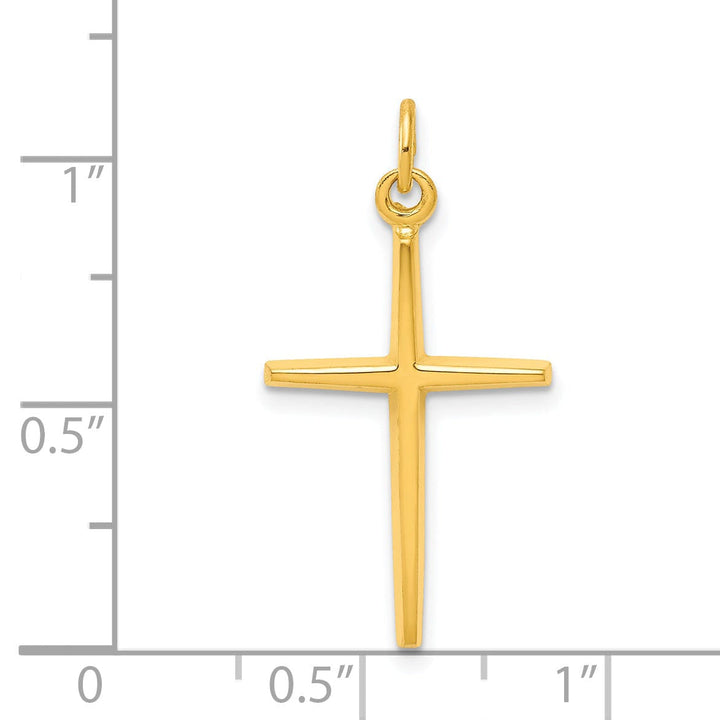 Silver 24k Gold Finish Passion Cross Pendant