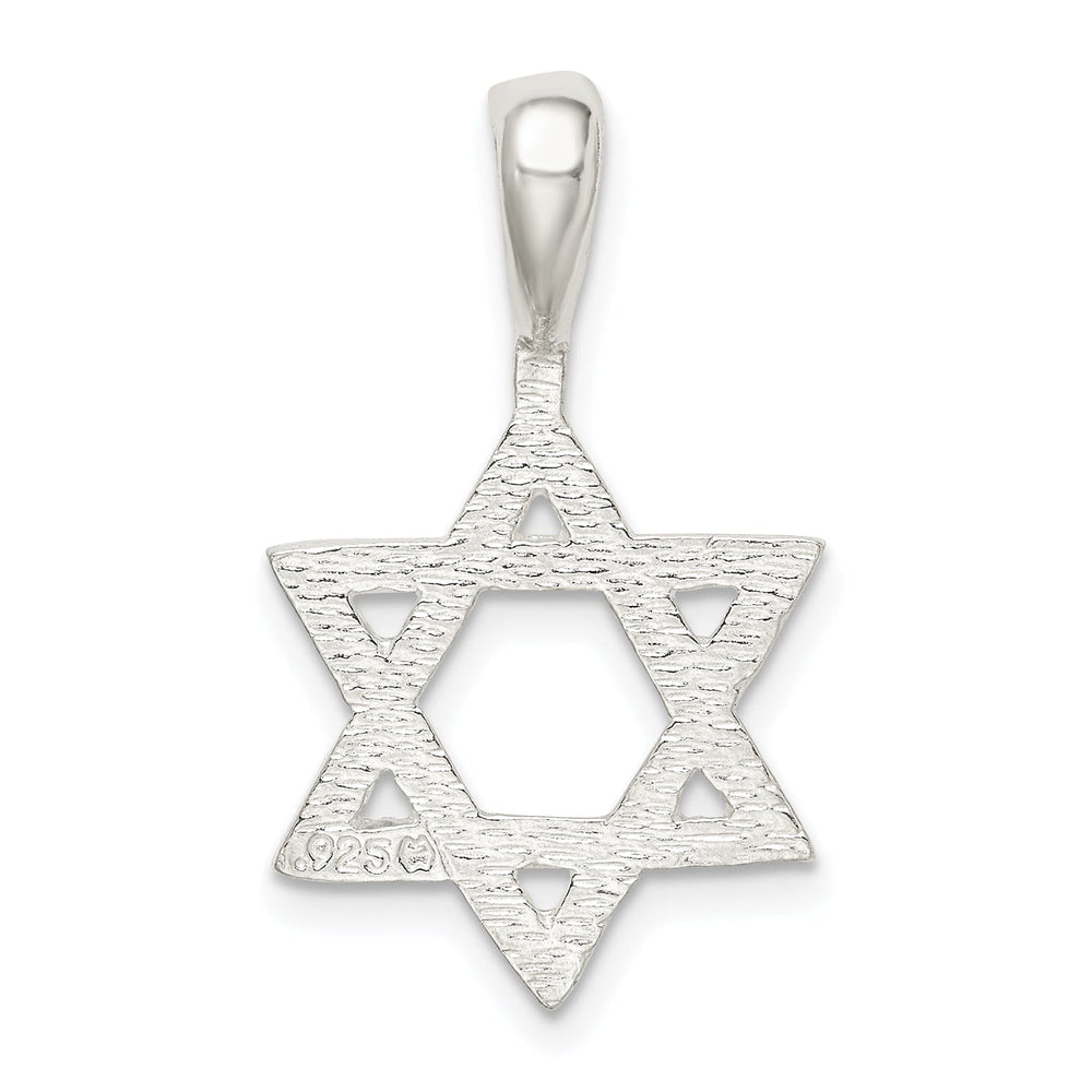 Sterling Silver Star of David Charm Pendant