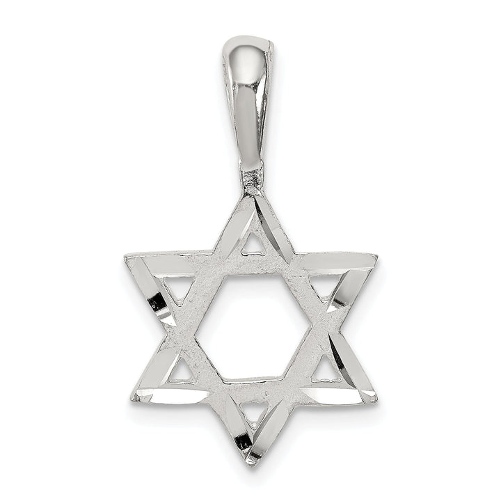 Sterling Silver Star of David Charm Pendant