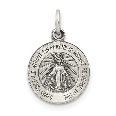 Sterling Silver Antiqued Miraculous Medal at $ 10.71 only from Jewelryshopping.com